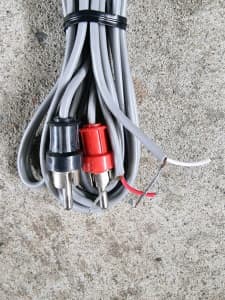 46 x Stereo Leads, RCA to tinned ends, 1.8m long