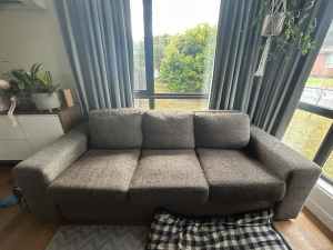 3 seater brown couch