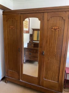 Antique robe and dressing table