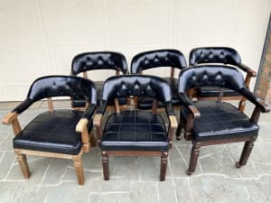 Dining Chairs / Armchairs Vintage x 6