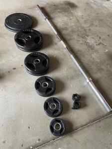 Olympic barbell weight set
