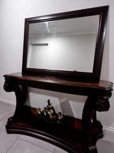 Hallway Console Table and Mirror