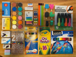 Back to school stationary supplies