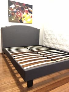 BRAND NEW Kat Modern Fabric Bed Frames ALL SIZES 