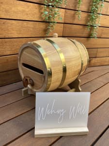 Wishing well wedding/party wine barrel hire