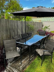 Large outdoor table and chair set
