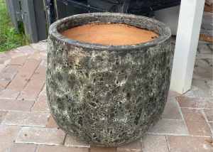 Terracotta textured pot
