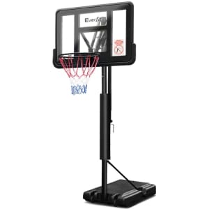 3.05M Basketball Hoop Stand System Adjustable Height Portable Pro Blac