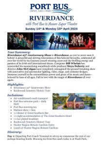 RIVERDANCE 25th Anniversary Show with Port Bus