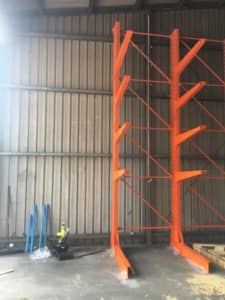 Double Sided Heavy Duty Cantilever Racking 4877mm tall w 1200mm Arms