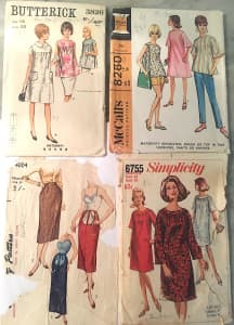 FOUR VINTAGE MATERNITY CLOTHING PATTERNS