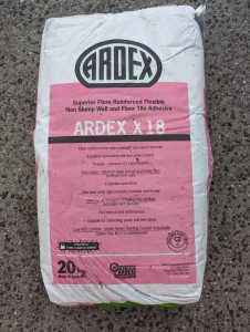 Two 20kg Bags Ardex X18 Tile Adhesive