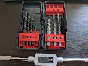 Screw extraction kit - Bosch with T handle/tap wrench $100 value