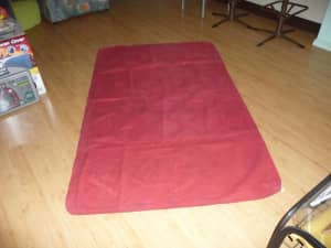 old type dobble air bed with built in pillow red and blue