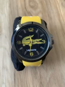 Lacoste Luxury Sports Watch (Black & Yellow) **BROKEN**
