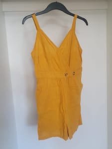 Womens mustard playsuit in size M