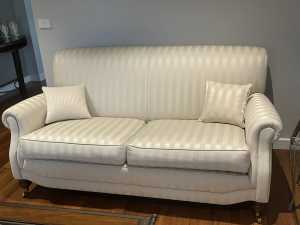 Two seater fabric couch