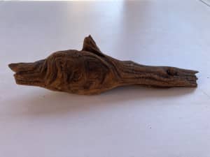 Dolphin Shape Piece Driftwood For Fish Tank Pond Terrarium
