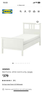 Ikea Hemnes Single bed and Hovag mattress