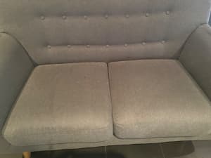 Grey 2 seater lounge chair