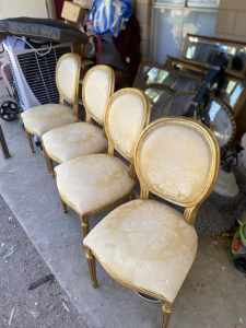 French provincial chairs x 4