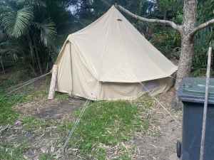 4m beige bell tent , used in good condition, seeker society brand