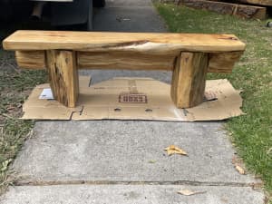 Custom made timber benches thick wide chunky timber