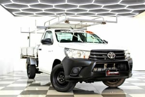 2018 Toyota Hilux TGN121R MY19 Workmate White 6 Speed Automatic Cab Chassis