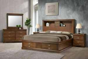 Classic Madison Queen Bed with Book Shelf (King/Suite Available)
