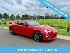 2014 Toyota 86 ZN6 MY14 Upgrade GTS Red 6 Speed Manual Coupe