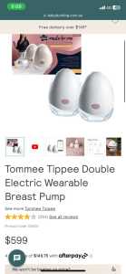 Tommee Tippee Double Electric Wearable Breast Pump