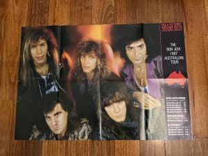 Bon Jovi Aussie tour poster from 1987 from Smash Hits.