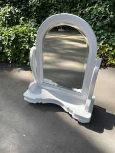 French provincial style free standing/makeup mirror