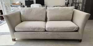 QUICK SALE - 3 Seater Sofa with wooden legs