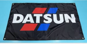 Datsun Nissan Flag Banner for Workshop Shed Man Cave Old School JDM