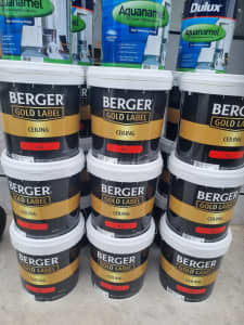 Berger Ceiling White 15L, Berger Wall Paint 15L & Berger Undercoat 15L