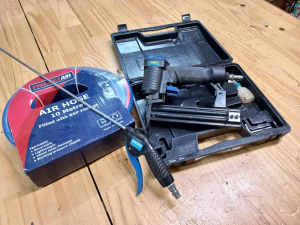 Air Compressor hose, brad gun and dust blower