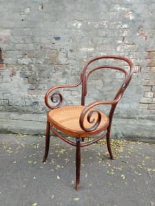 Rare 1870s antique bentwood Viennese armchair RRP$3500