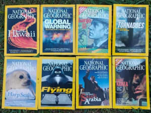 7 x National Geographic Magazines 2003 - 2004 issues $8 each