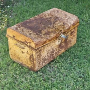 Rustic iron trunk