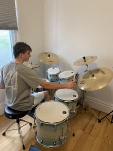 Drum lessons and practice