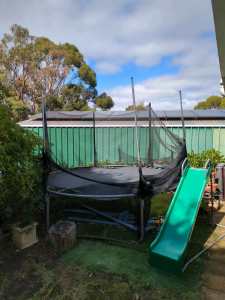 Free large trampoline. Useful for the metal