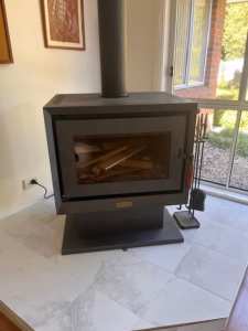 As new Norseman wood heating fireplace