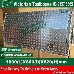 3MM Aluminium Tool boxes 1800*600*820mm Full Recessed Door