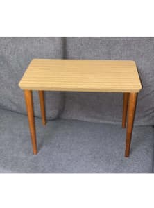 Little Brown Square Wooden Table Plant Stand Side Dining Hall Tables