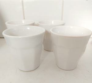 Robert Gordon White Ceramic Tumbler x4 Set