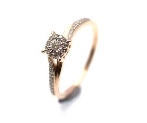 9ct Rose Gold Ring With Stone Size M