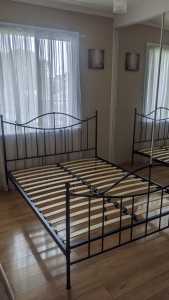 Wrought iron bed frame queen size queen size mattress