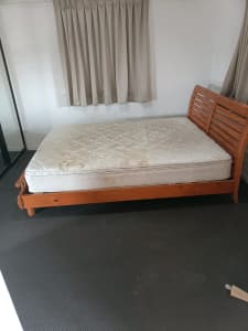 Wooden Queen bed frame 