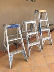 Aluminium Double Sided Ladders. Good Condition